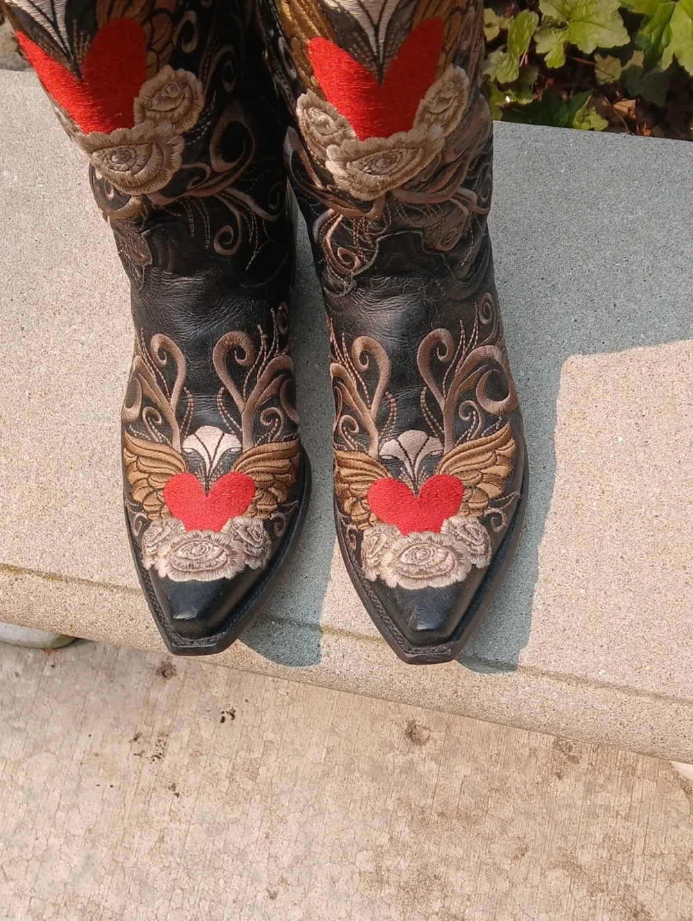 Old GRINGO GRACE BLACK EMBROIDERED BOOT SZ 9.5B - Picture 3 of 12